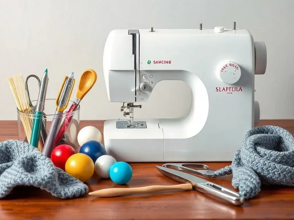 sewing accessories on table