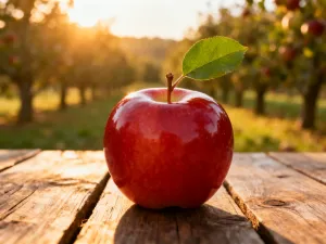 Owoc nanercza z przyczepionym orzechem nerkowca wiszący na gałęzi w tropikalnym ogrodzie.