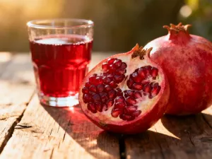Świeże warzywa, takie jak jarmuż, brokuły, papryka i ogórki, ułożone na drewnianym stole w naturalnym świetle.